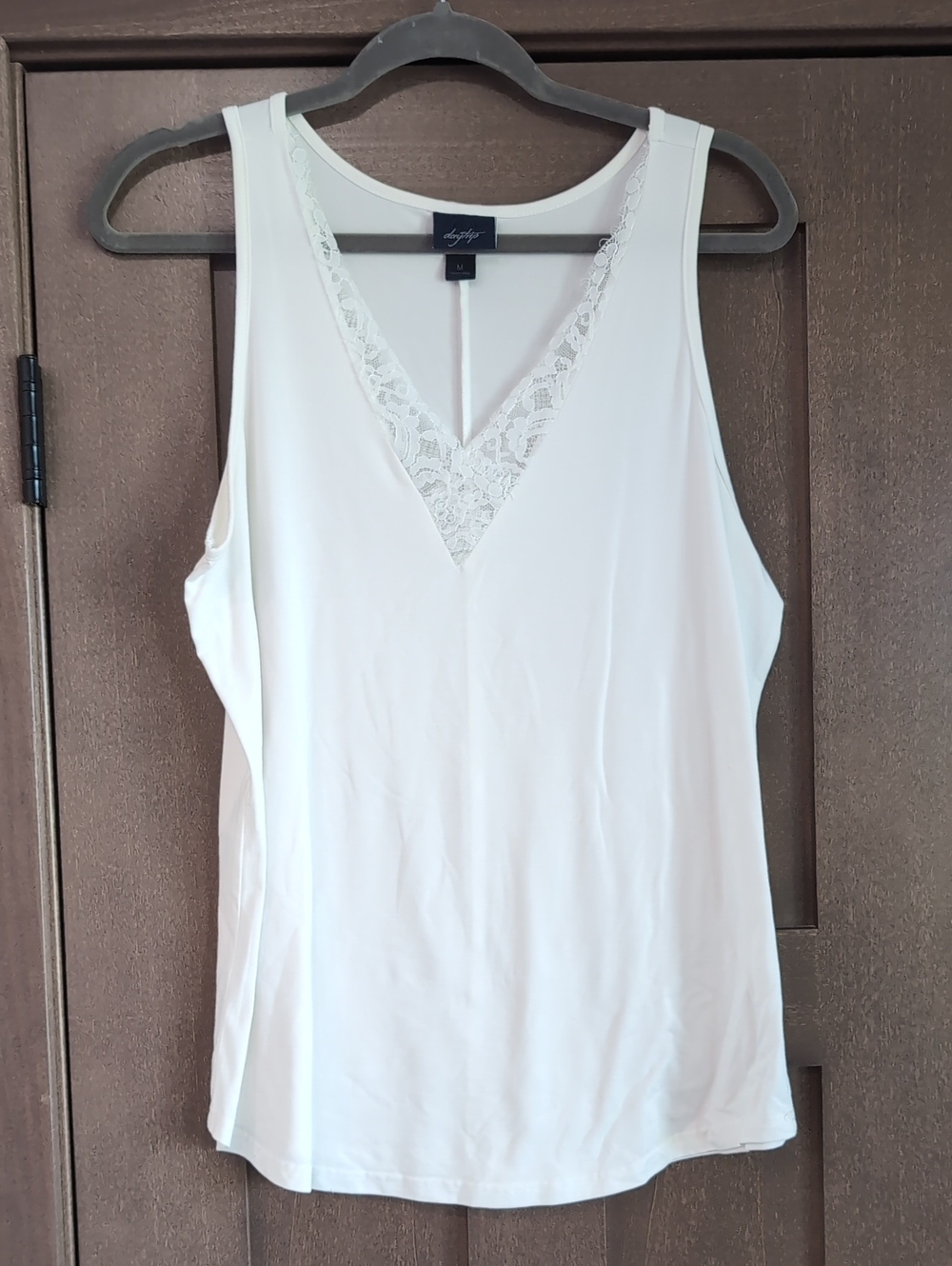 Daytrip Ivory Lace-Trim V-Neck Camisole